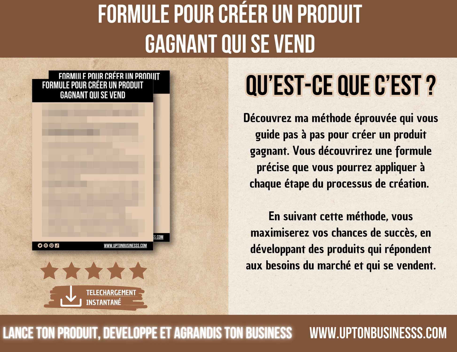 formule pour créer un produit gagnant qui se vend